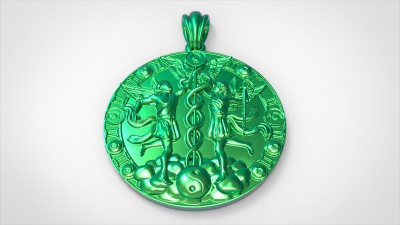 Gemini PENDANT 3D print model_24