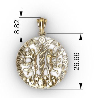 Gemini PENDANT 3D print model_11