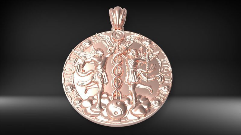 Gemini PENDANT 3D print model_21