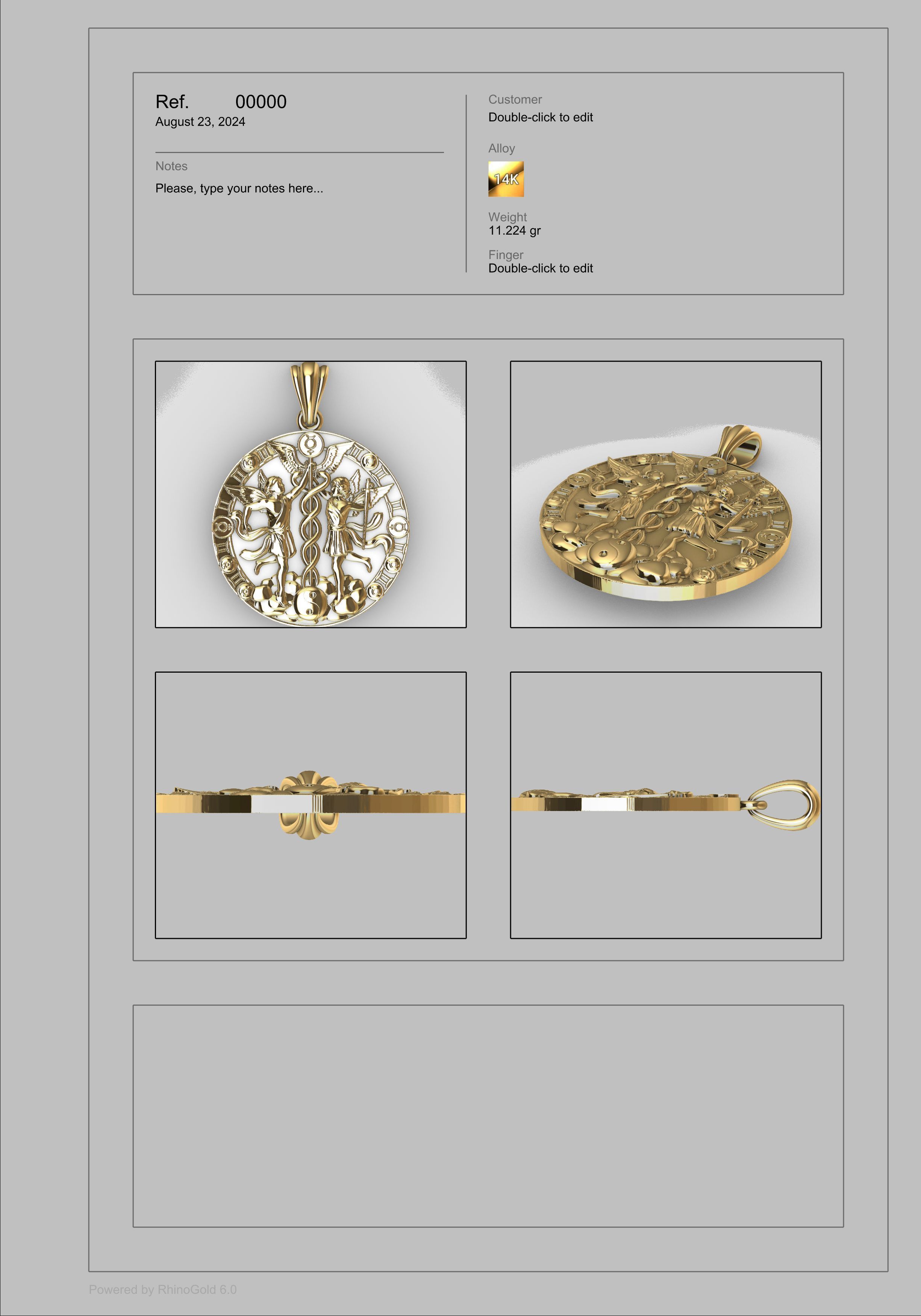 Gemini PENDANT 3D print model_19