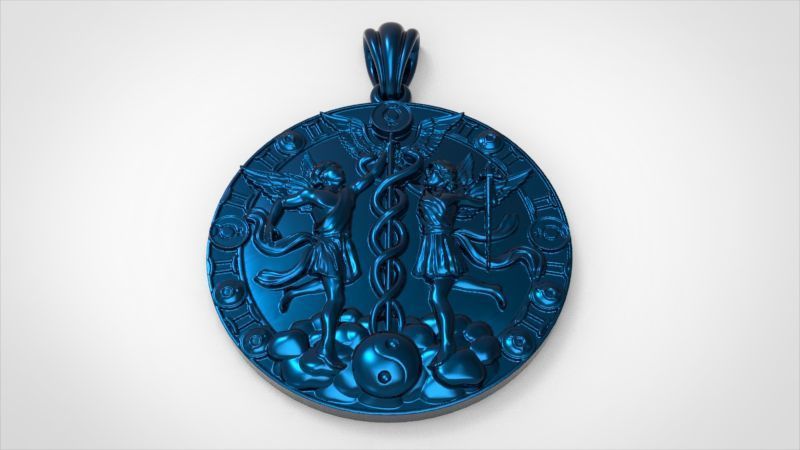 Gemini PENDANT 3D print model_25