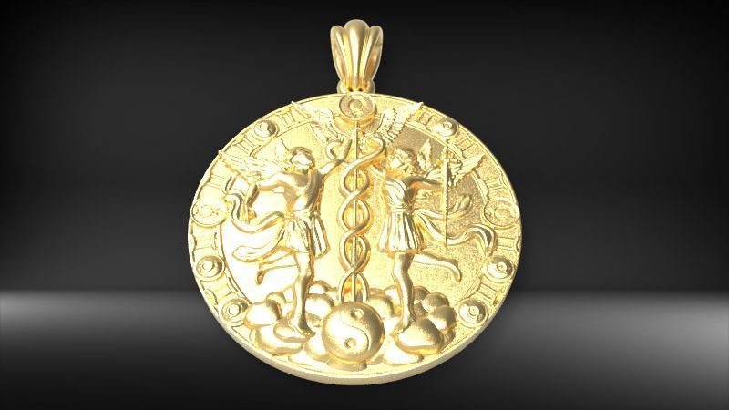 Gemini PENDANT 3D print model_8