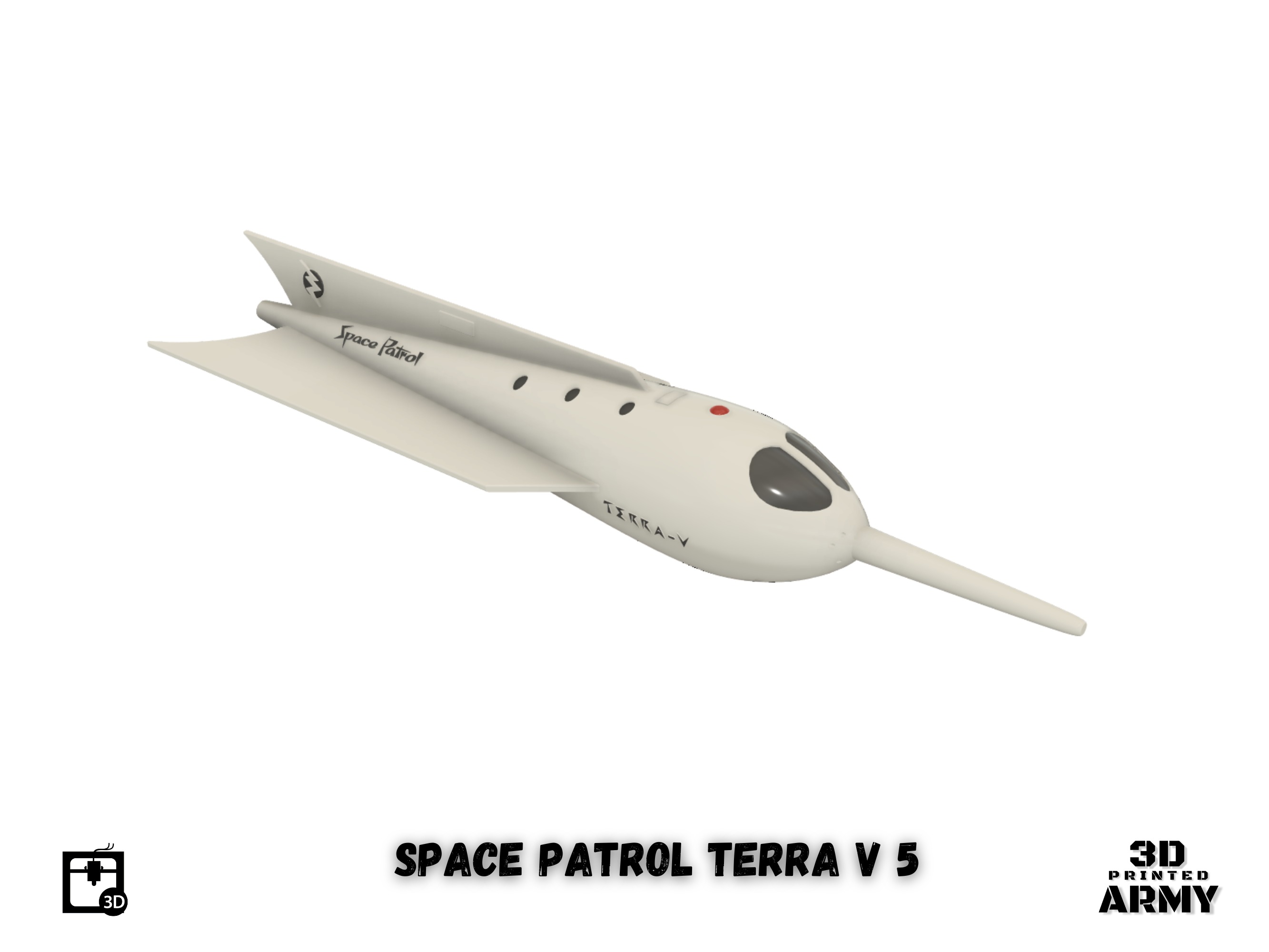 Space patrol - TERRA V 5 spaceship 3D print model_2