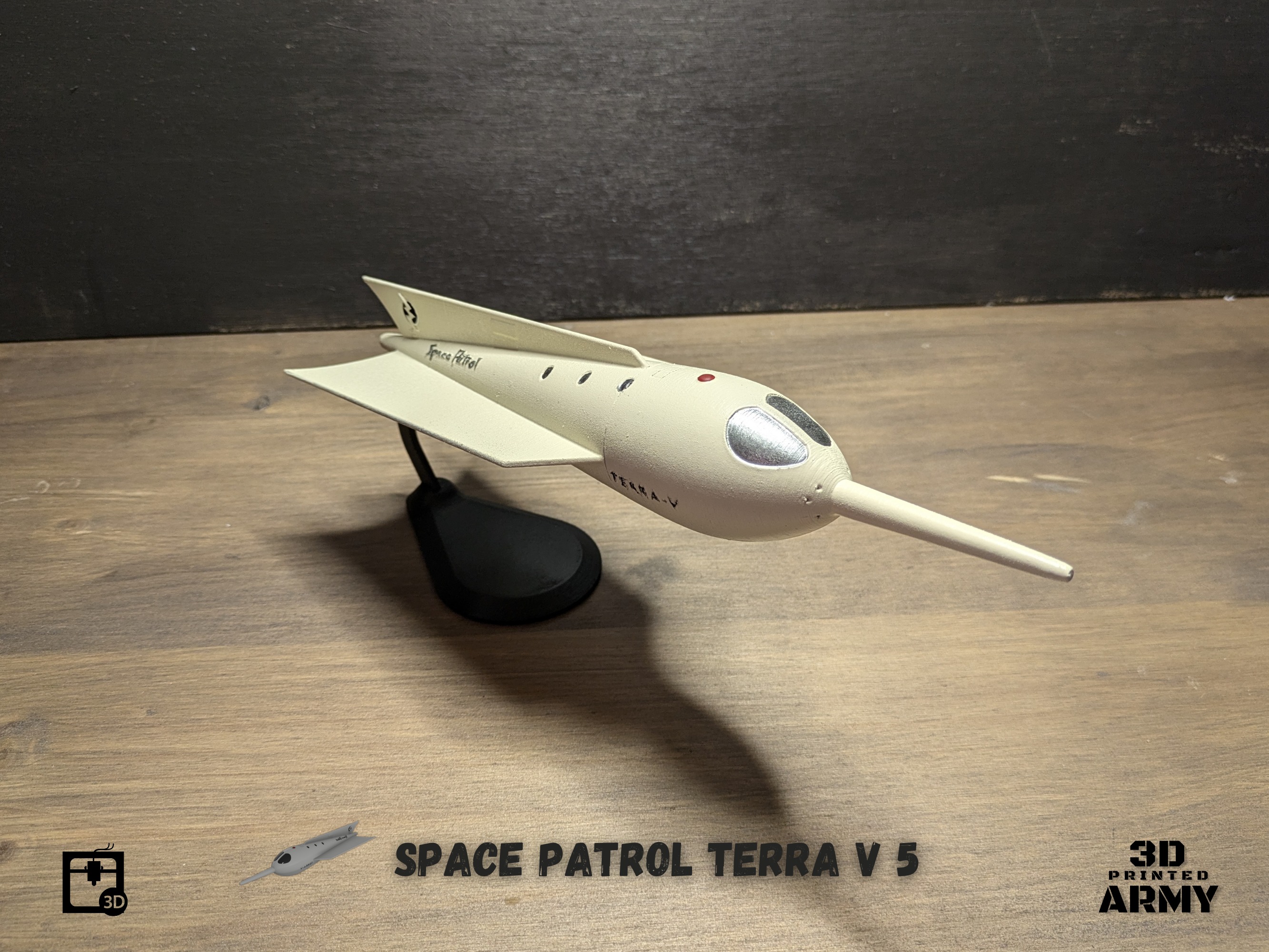 Space patrol - TERRA V 5 spaceship 3D print model_6