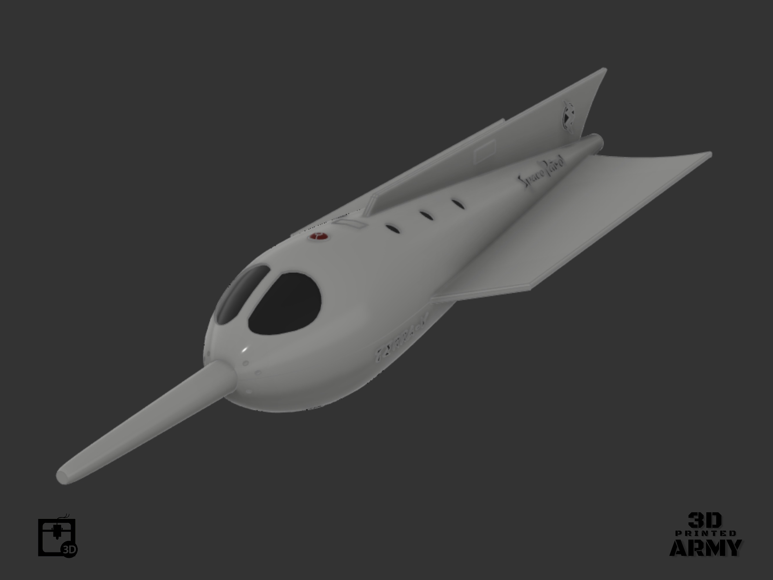 Space patrol - TERRA V 5 spaceship 3D print model_1