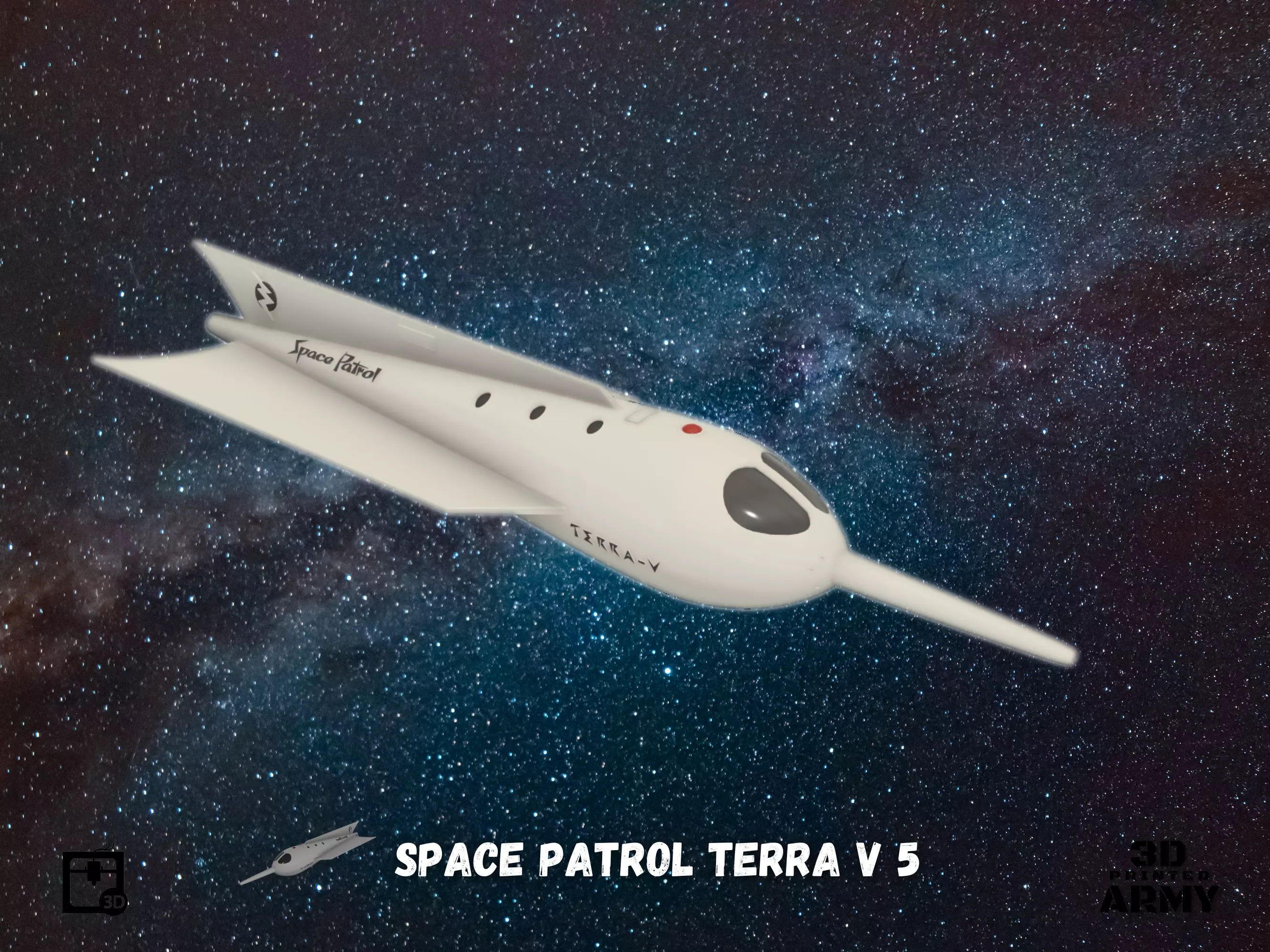 Space patrol - TERRA V 5 spaceship 3D print model_0