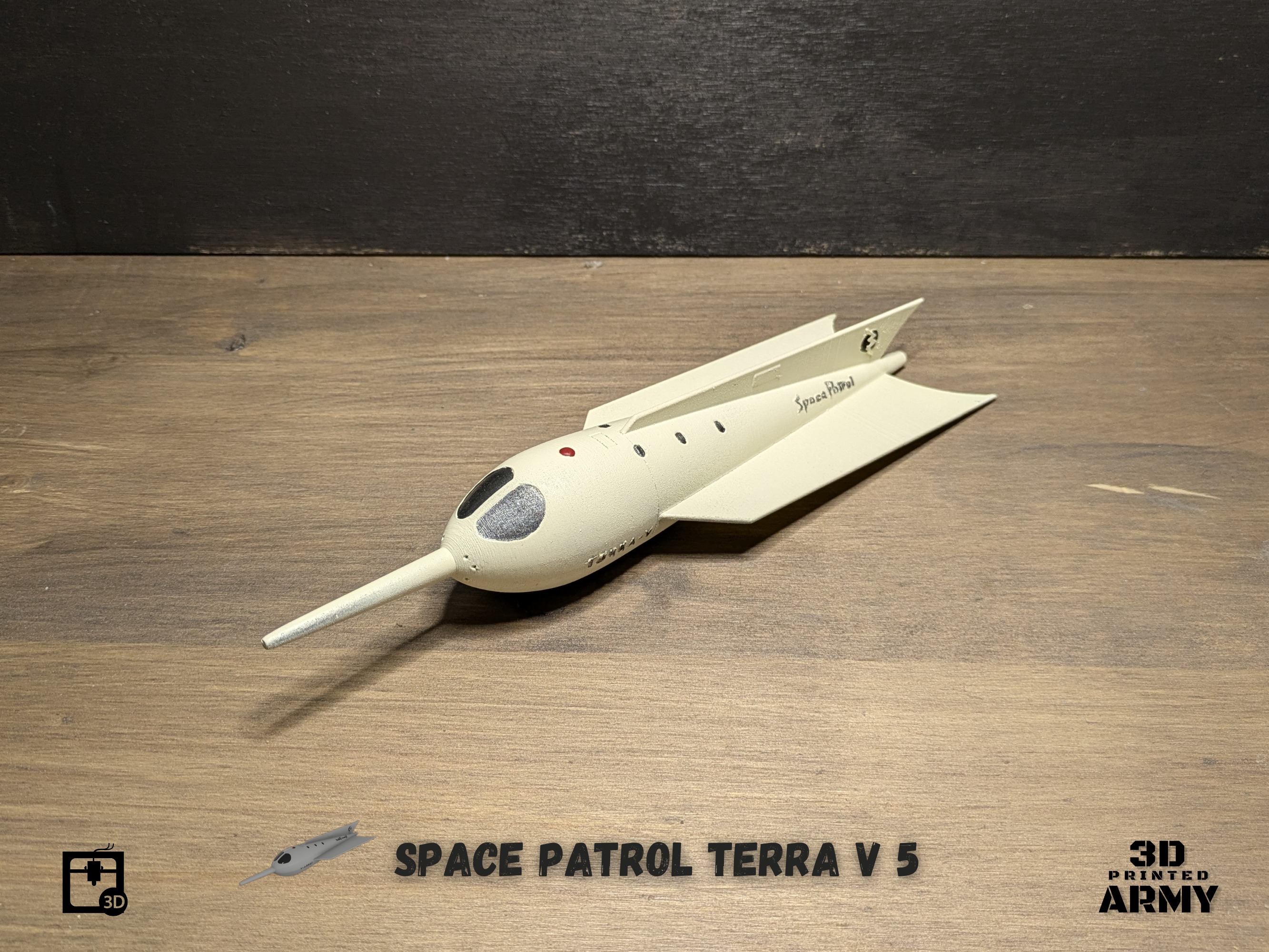 Space patrol - TERRA V 5 spaceship 3D print model_4