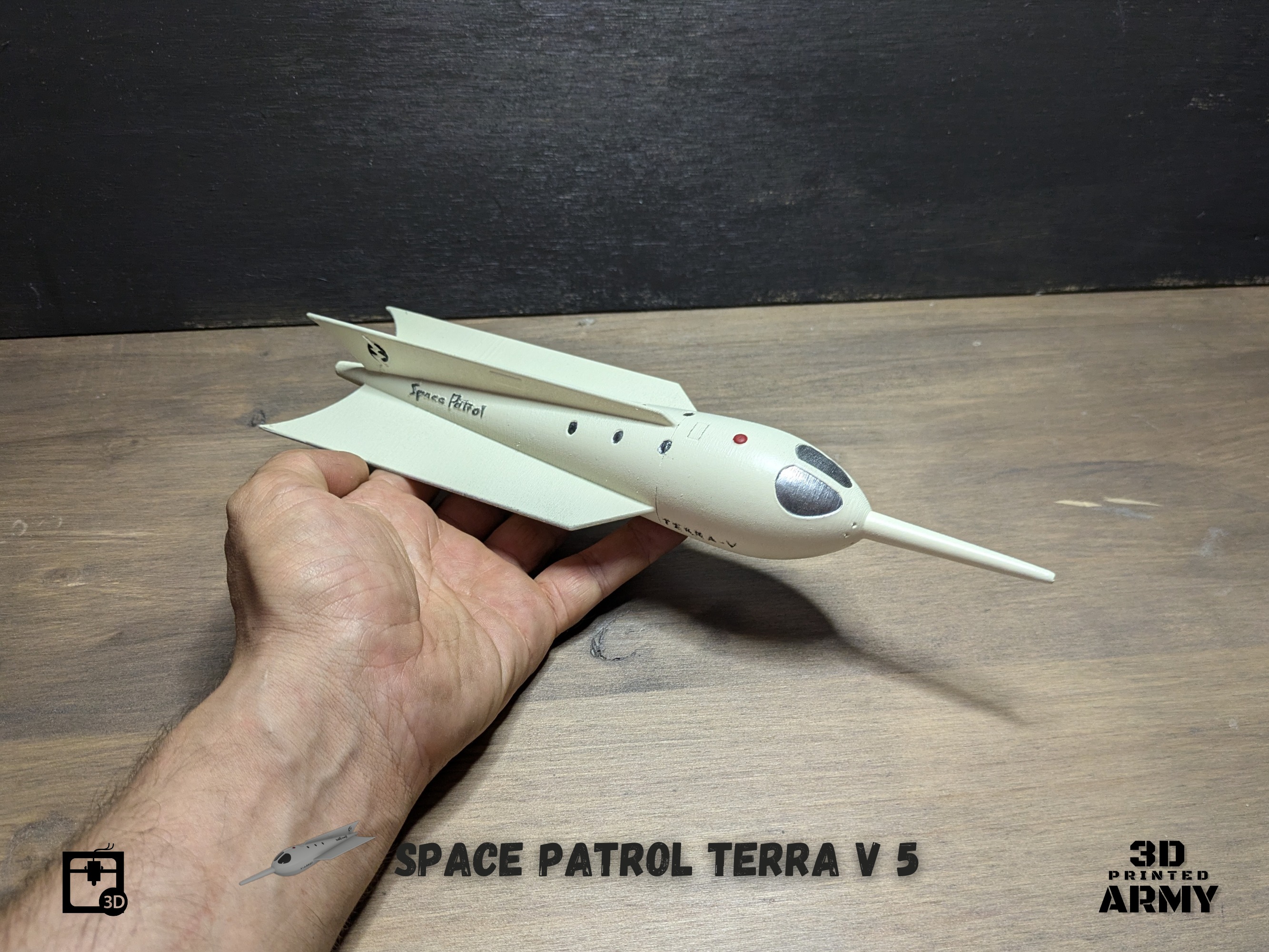Space patrol - TERRA V 5 spaceship 3D print model_7