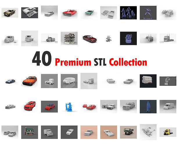 Rc 3D Printable STL Files of Cars Trucks and Sculpt Models 3D print model