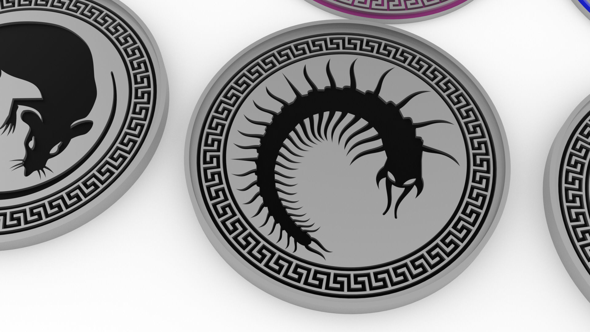 Enders Game Battle School Army Patches 3D print model_12