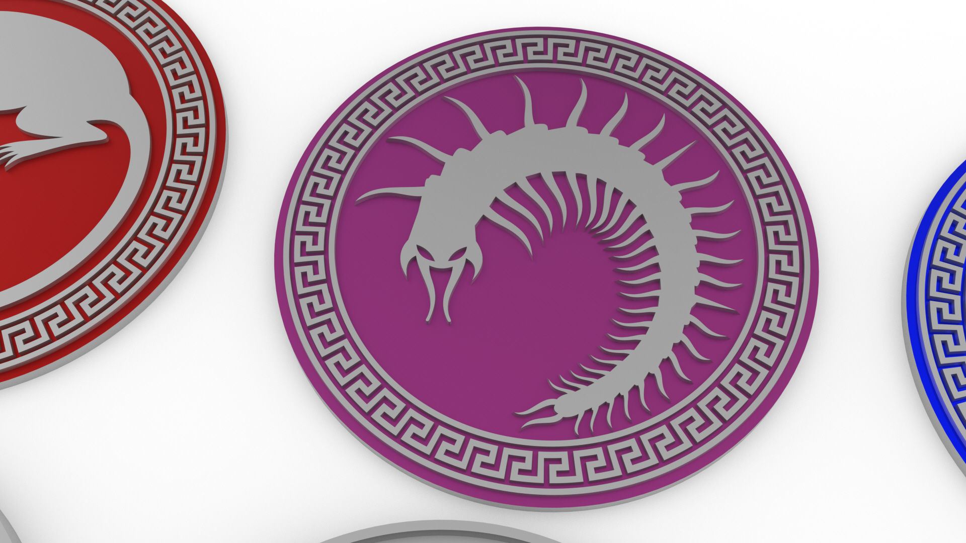 Enders Game Battle School Army Patches 3D print model_11