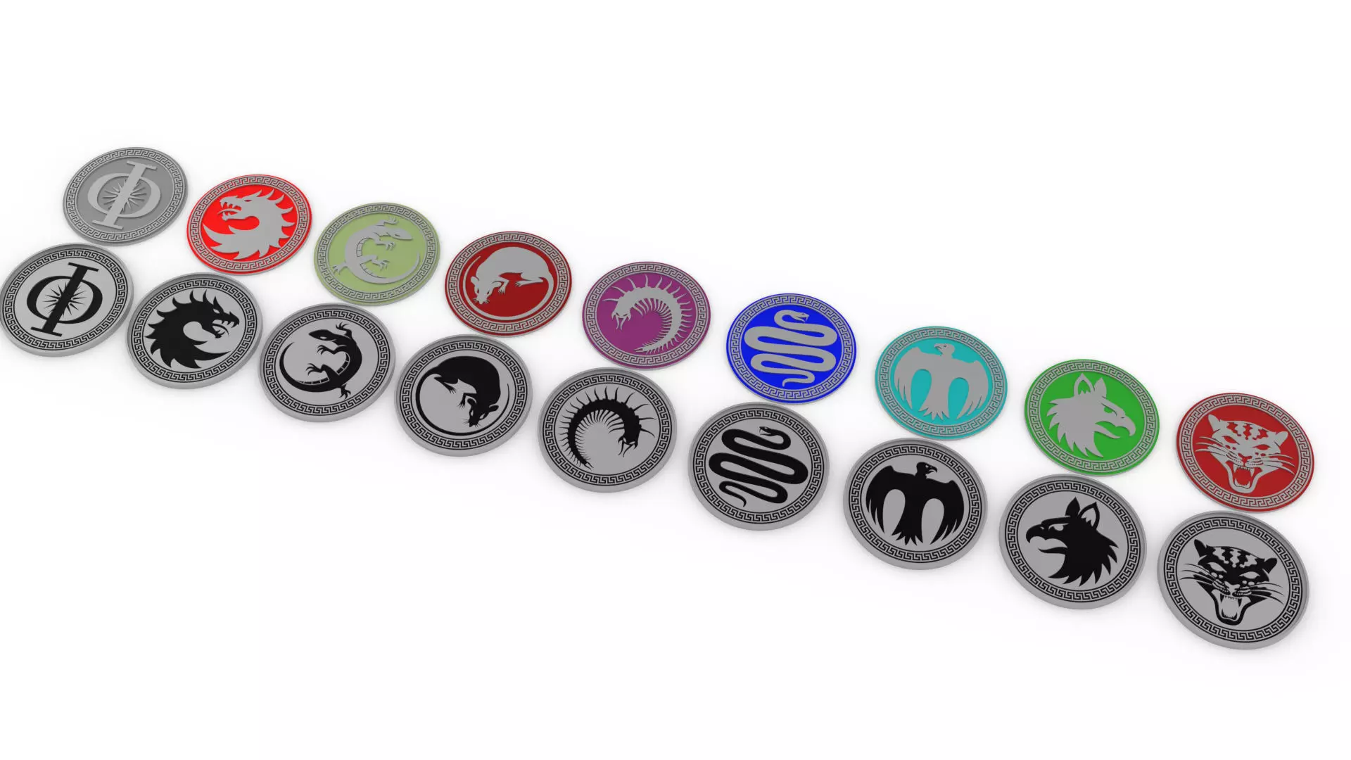 Enders Game Battle School Army Patches 3D print model_0