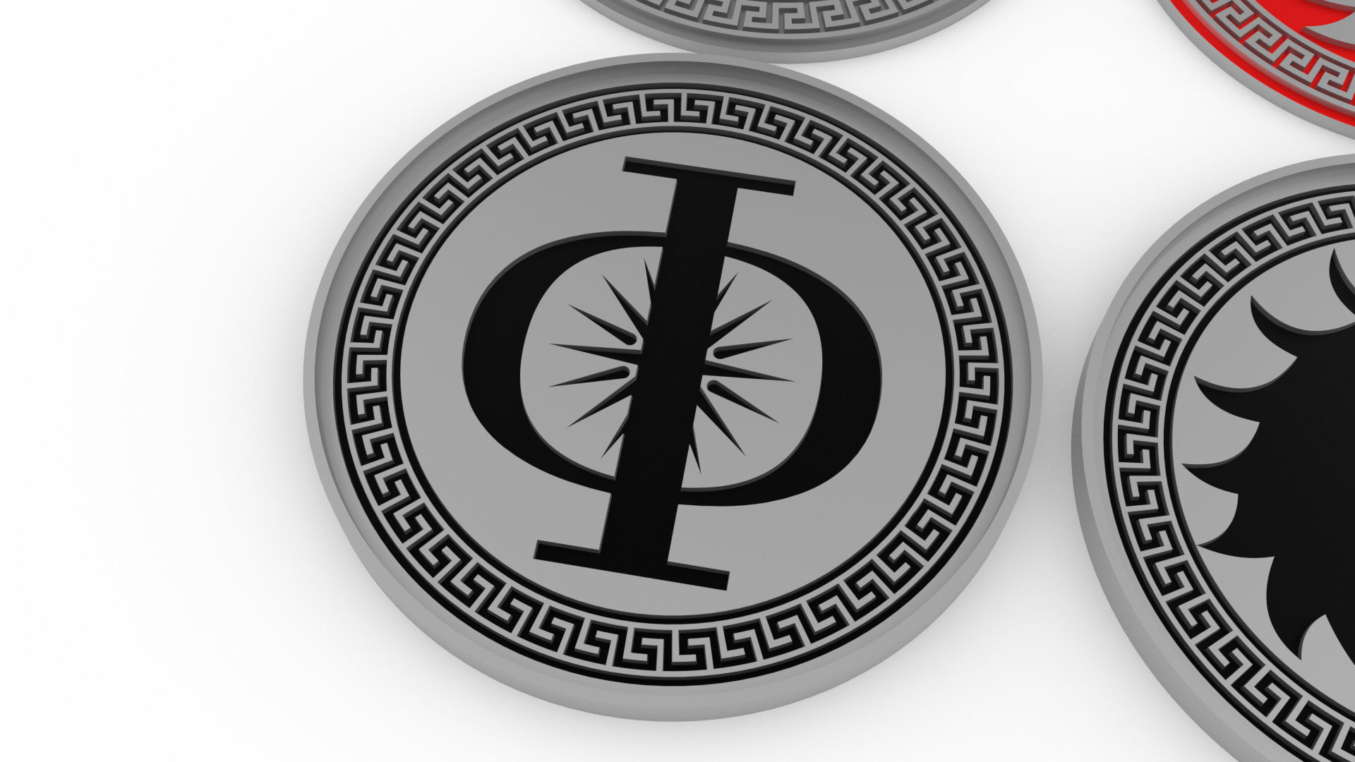 Enders Game Battle School Army Patches 3D print model_3