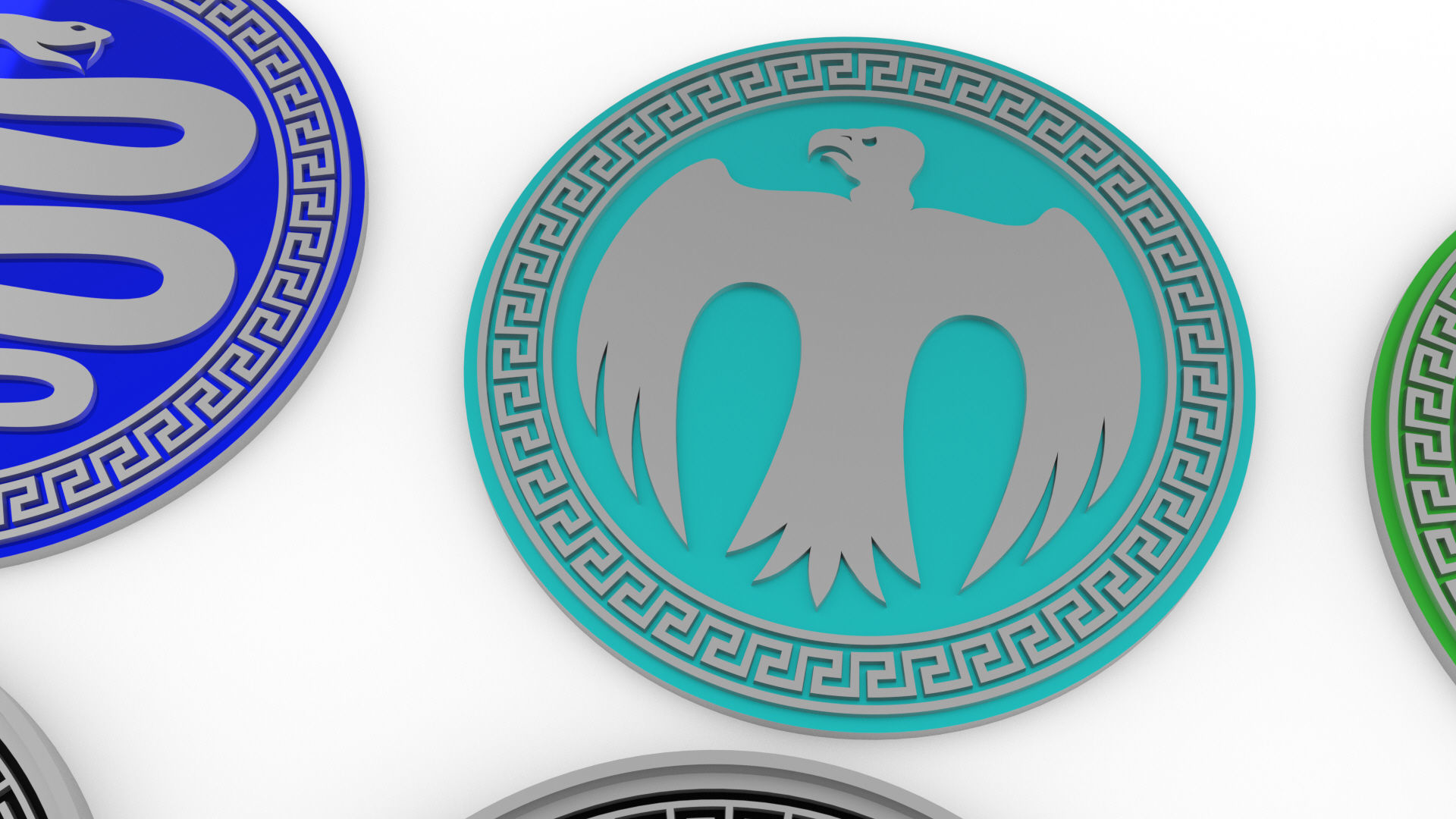 Enders Game Battle School Army Patches 3D print model_15