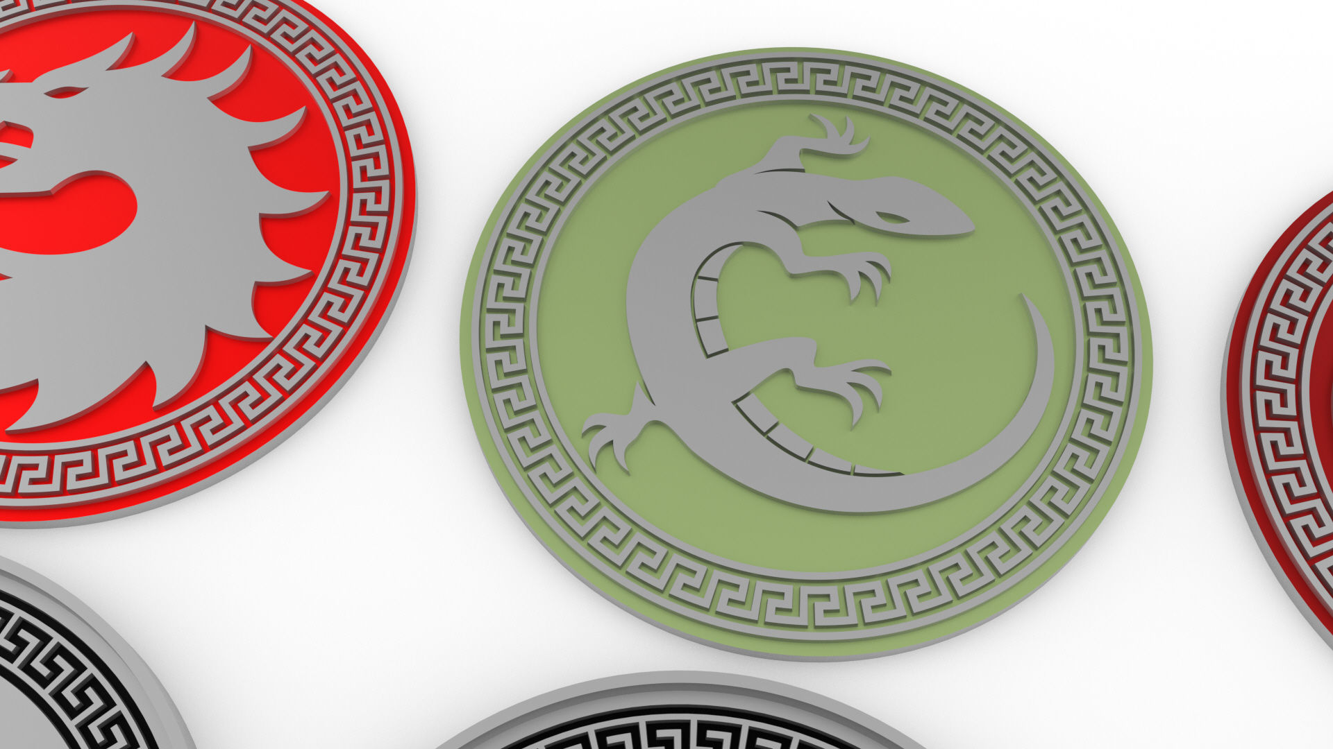 Enders Game Battle School Army Patches 3D print model_7