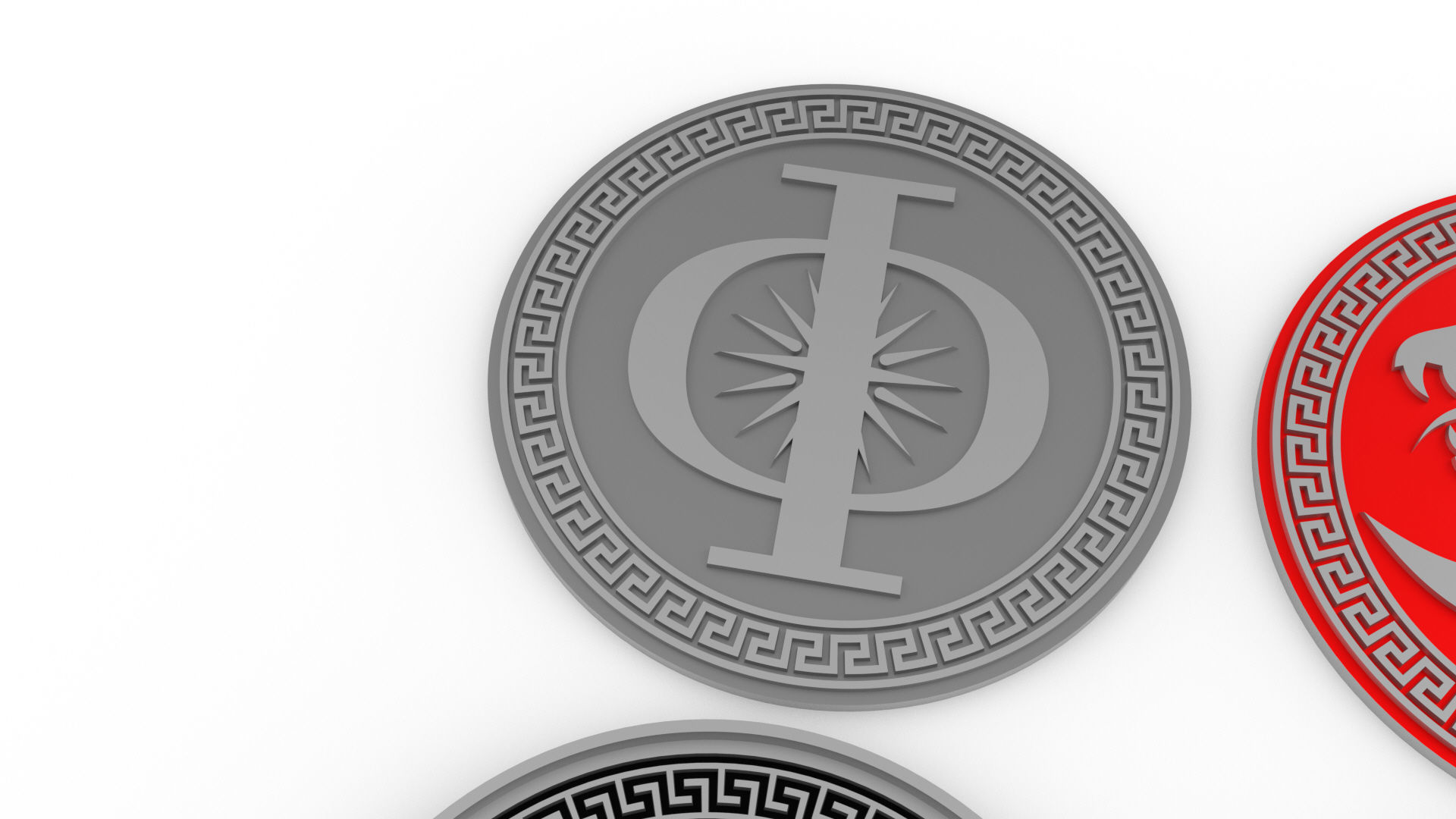 Enders Game Battle School Army Patches 3D print model_2