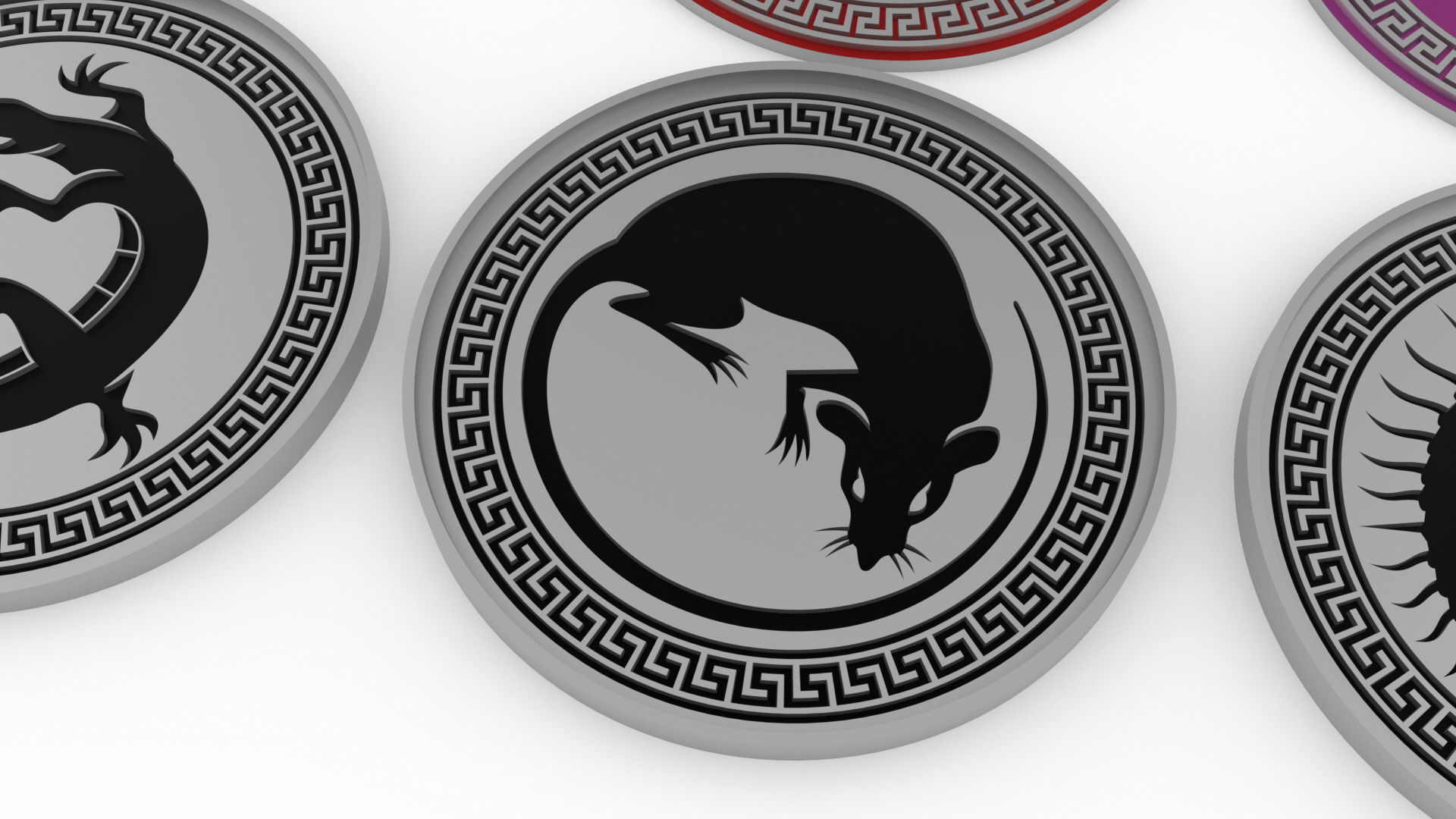 Enders Game Battle School Army Patches 3D print model_10