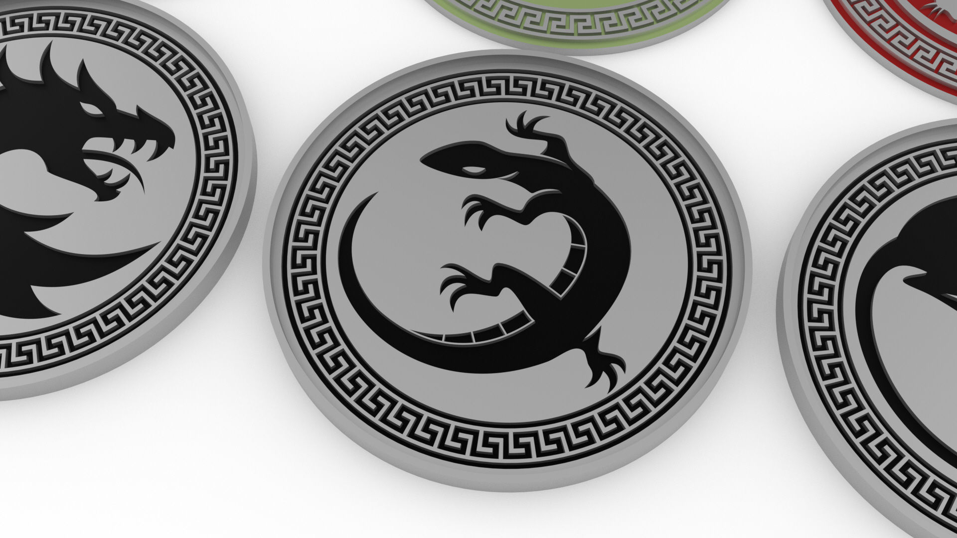 Enders Game Battle School Army Patches 3D print model_8