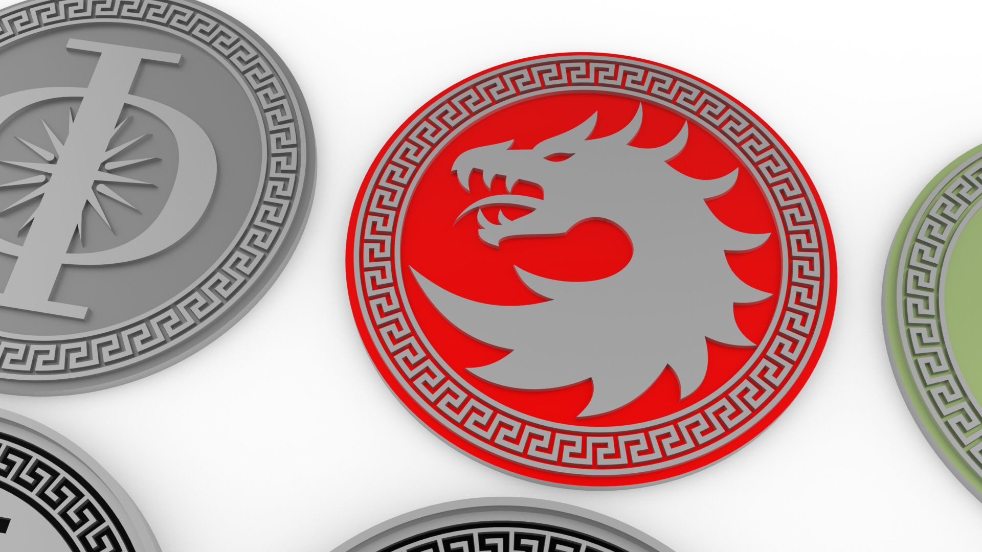 Enders Game Battle School Army Patches 3D print model_4