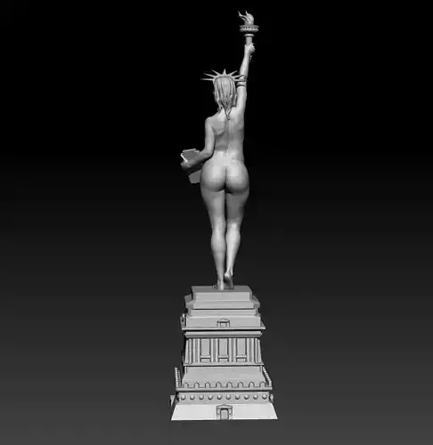The Nude Statue of Liberty female figurine for 3D printing  3D print model