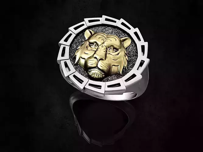 Tiger head ring