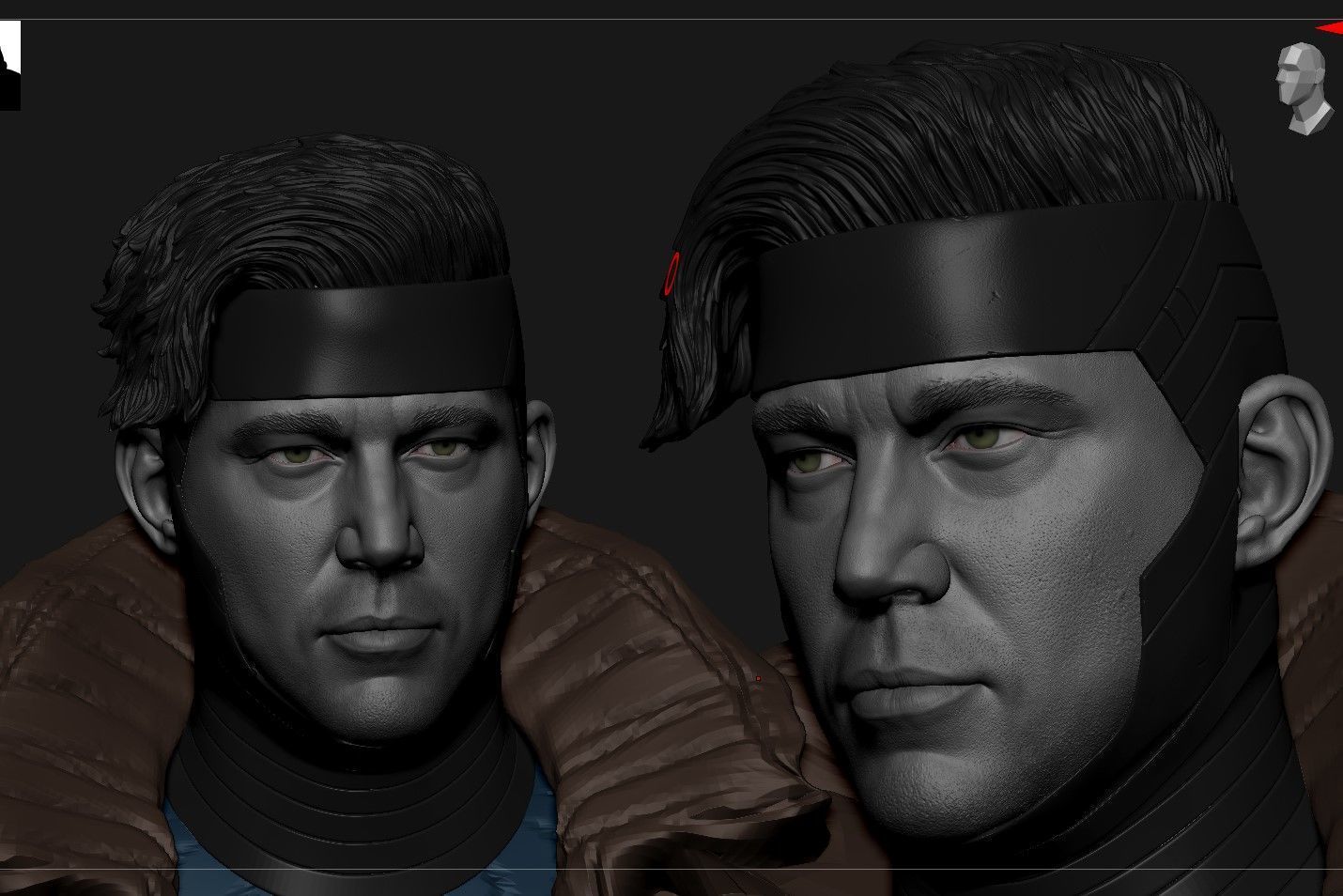 Channing Tatum - Gambit Head - Deadpool and Wolverine 3D print model_2