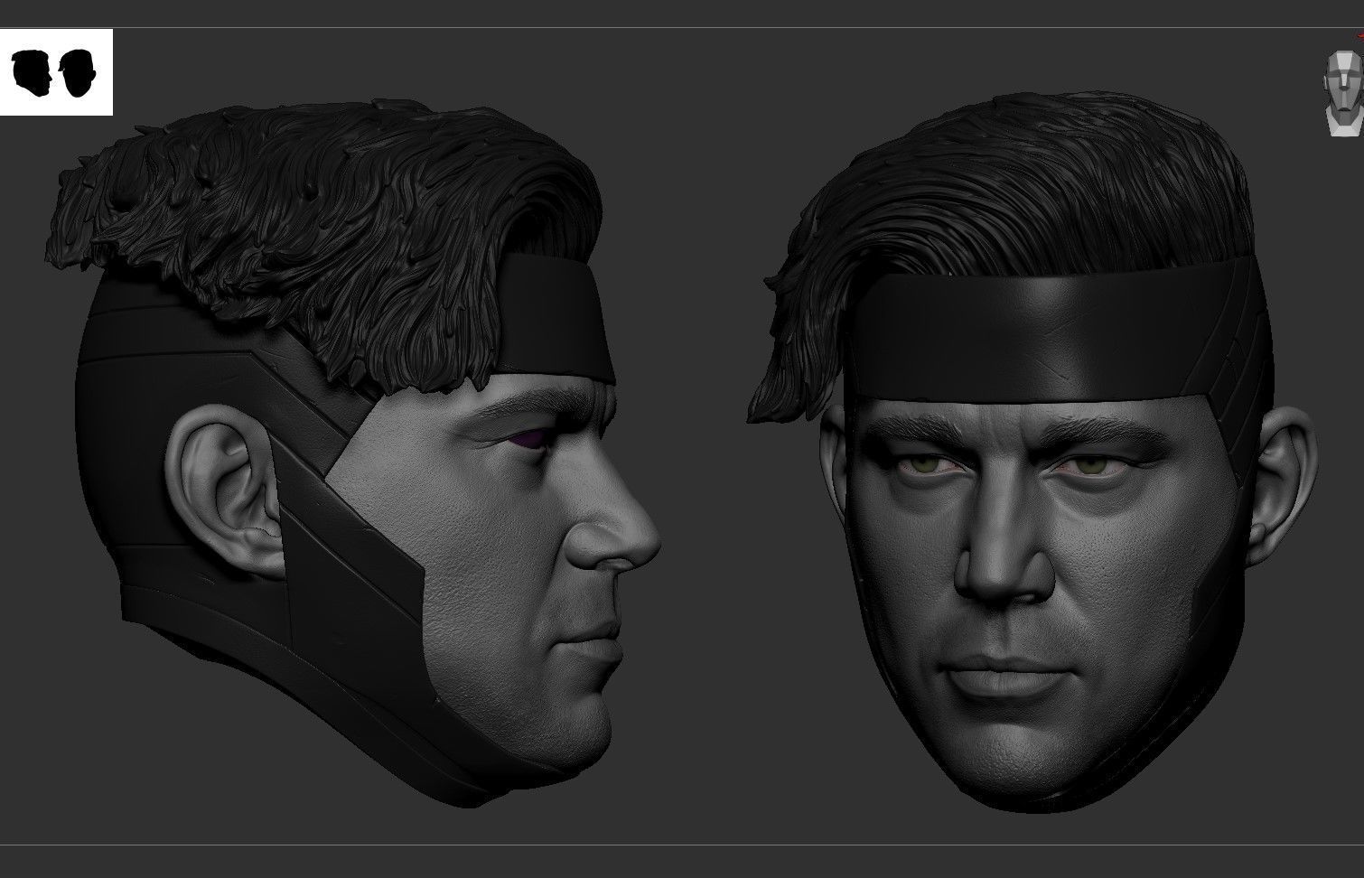 Channing Tatum - Gambit Head - Deadpool and Wolverine 3D print model_9