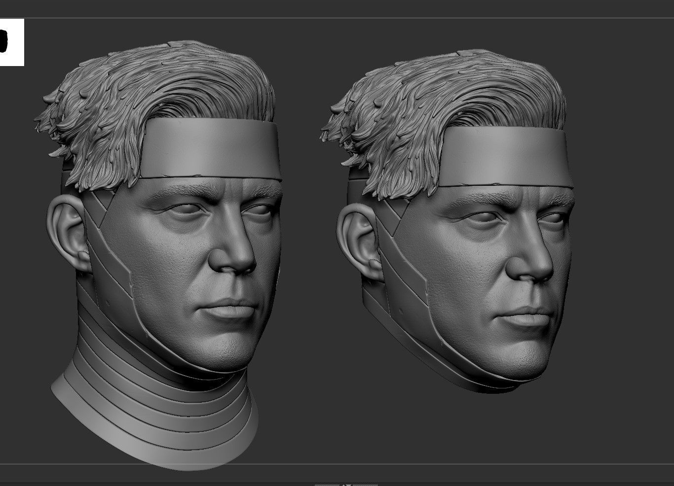 Channing Tatum - Gambit Head - Deadpool and Wolverine 3D print model_16