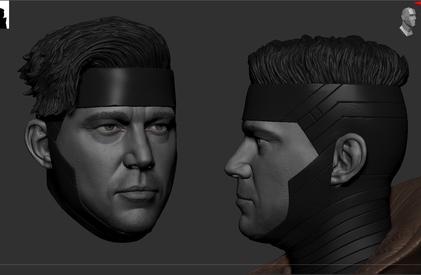 Channing Tatum - Gambit Head - Deadpool and Wolverine 3D print model_6
