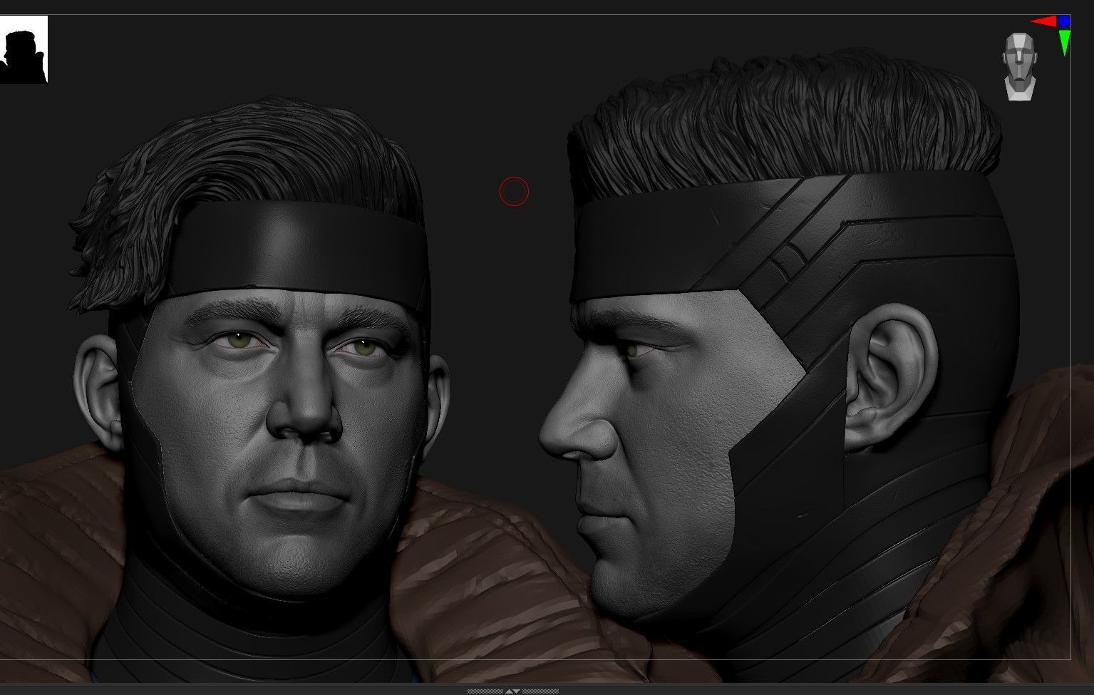 Channing Tatum - Gambit Head - Deadpool and Wolverine 3D print model_3