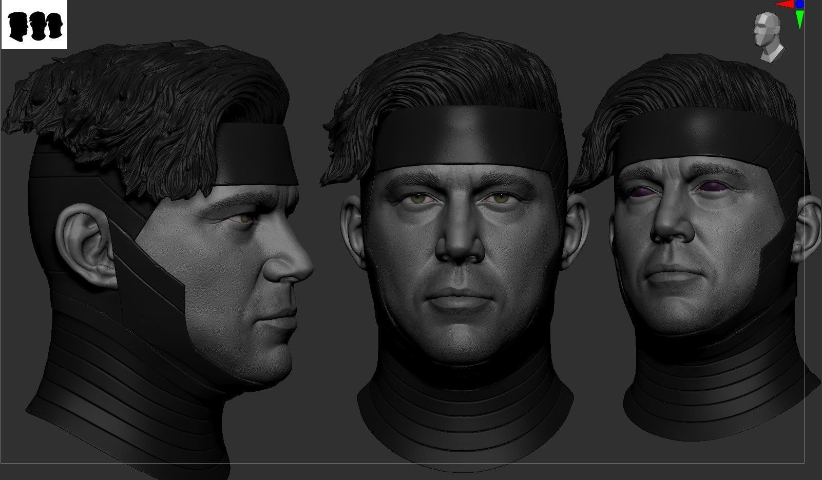 Channing Tatum - Gambit Head - Deadpool and Wolverine 3D print model_5