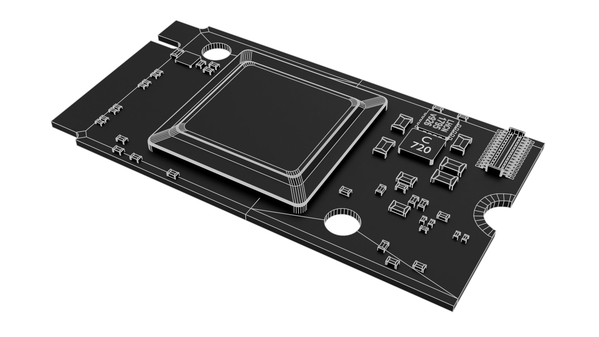 Raspberry pi Ai kit 1 Low-poly 3D model_9