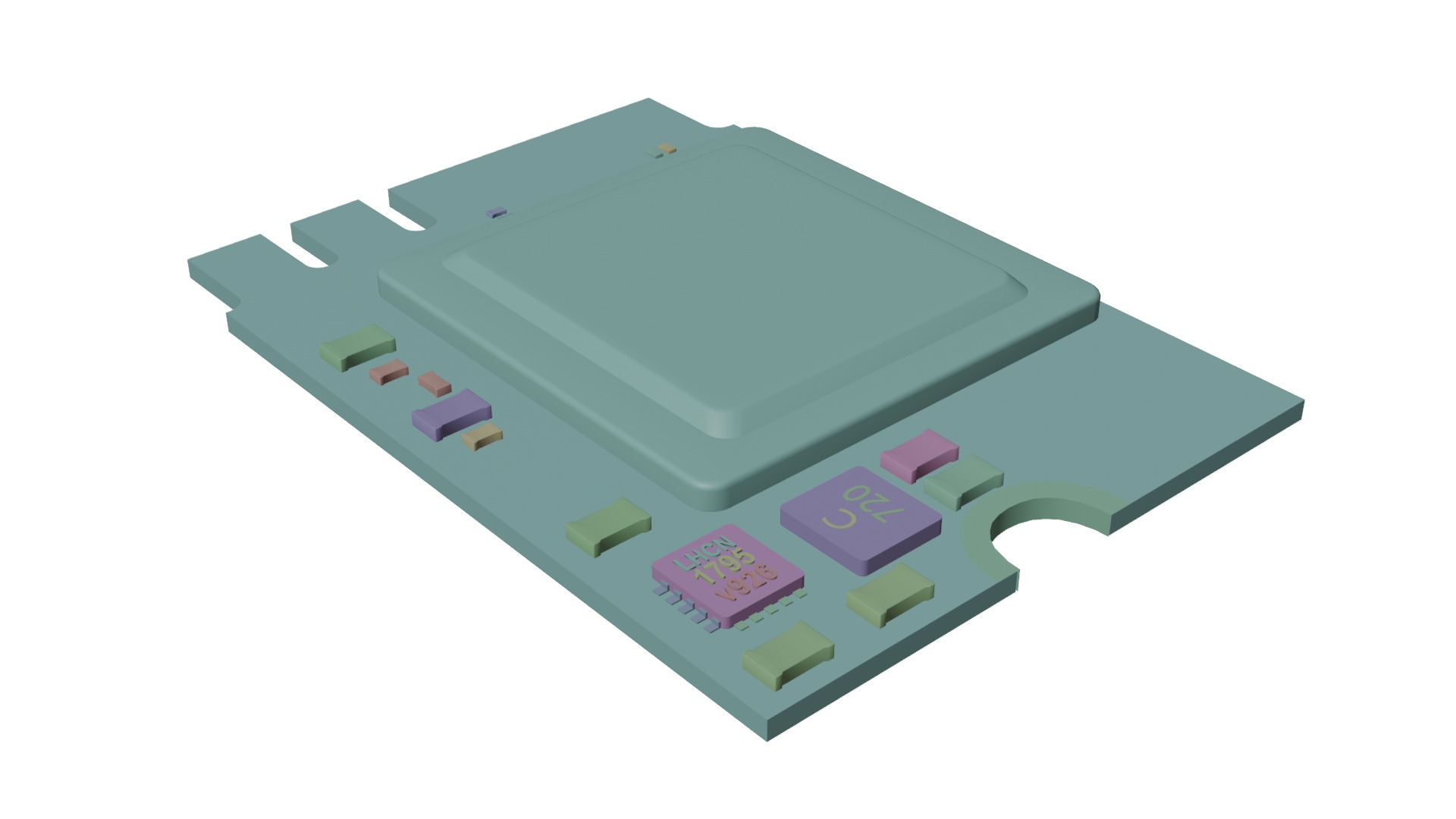 Raspberry pi Ai kit 3 Low-poly 3D model_8