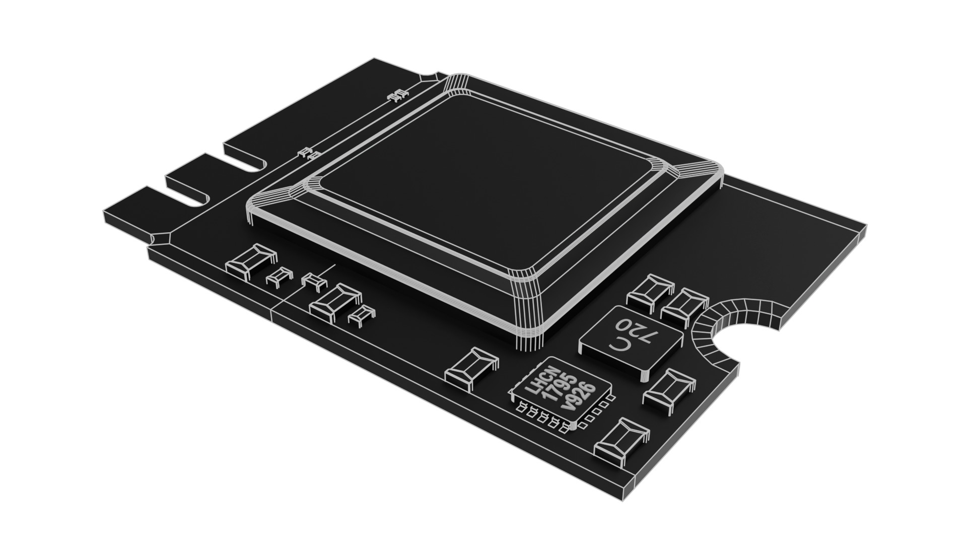 Raspberry pi Ai kit 3 Low-poly 3D model_9