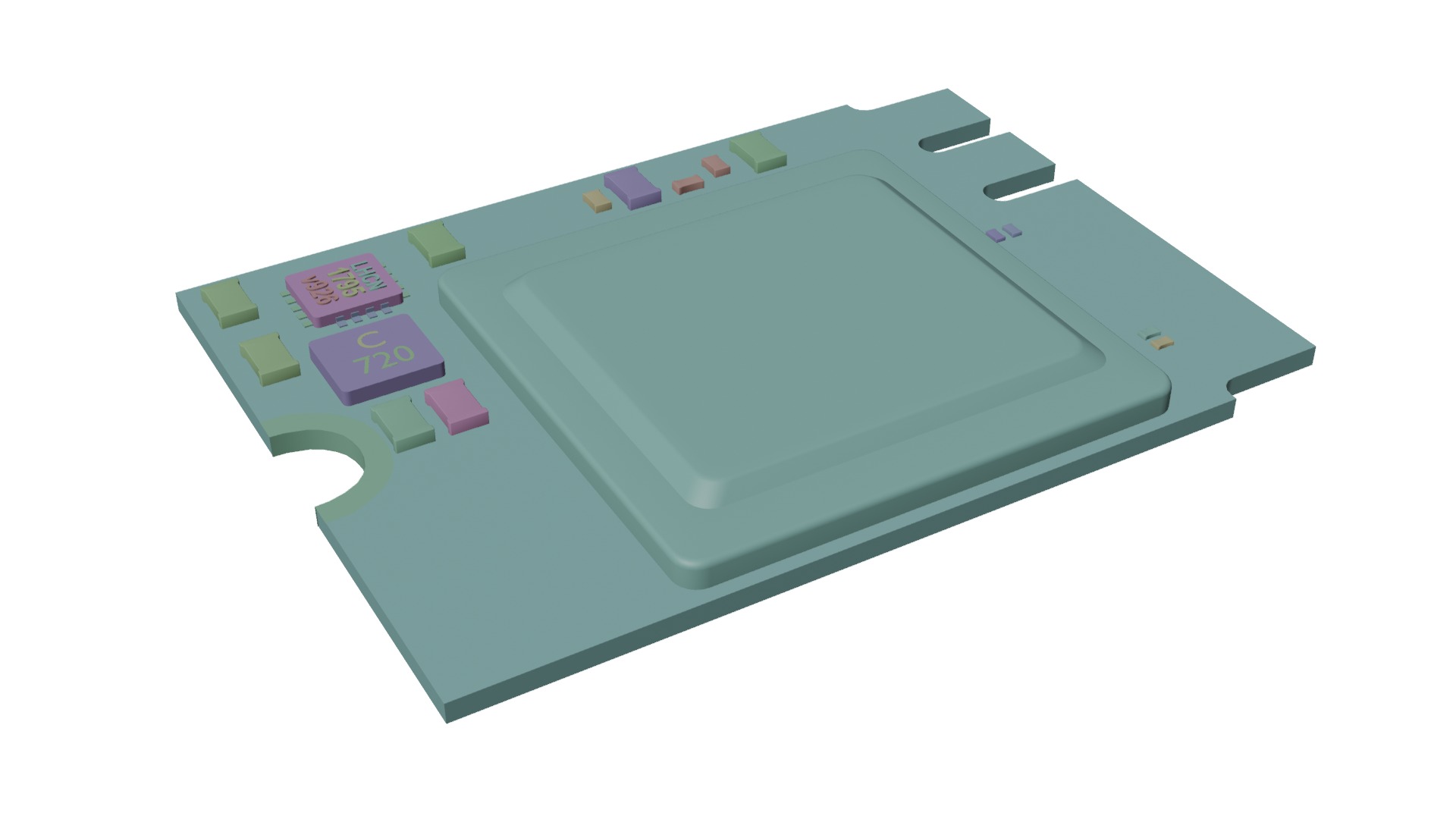 Raspberry pi Ai kit 3 Low-poly 3D model_7