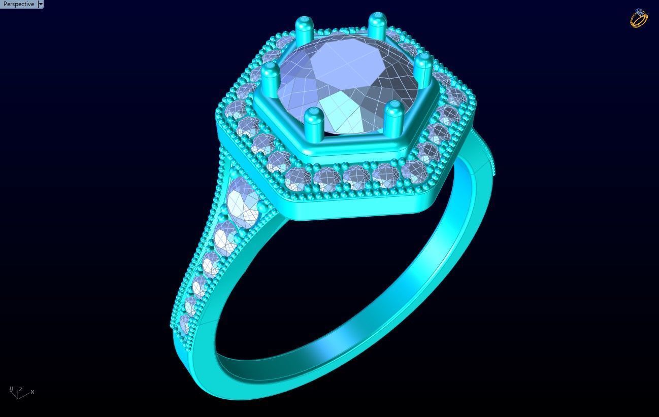 Diamond Ring - Womens Rings - N442024 3D print model_9
