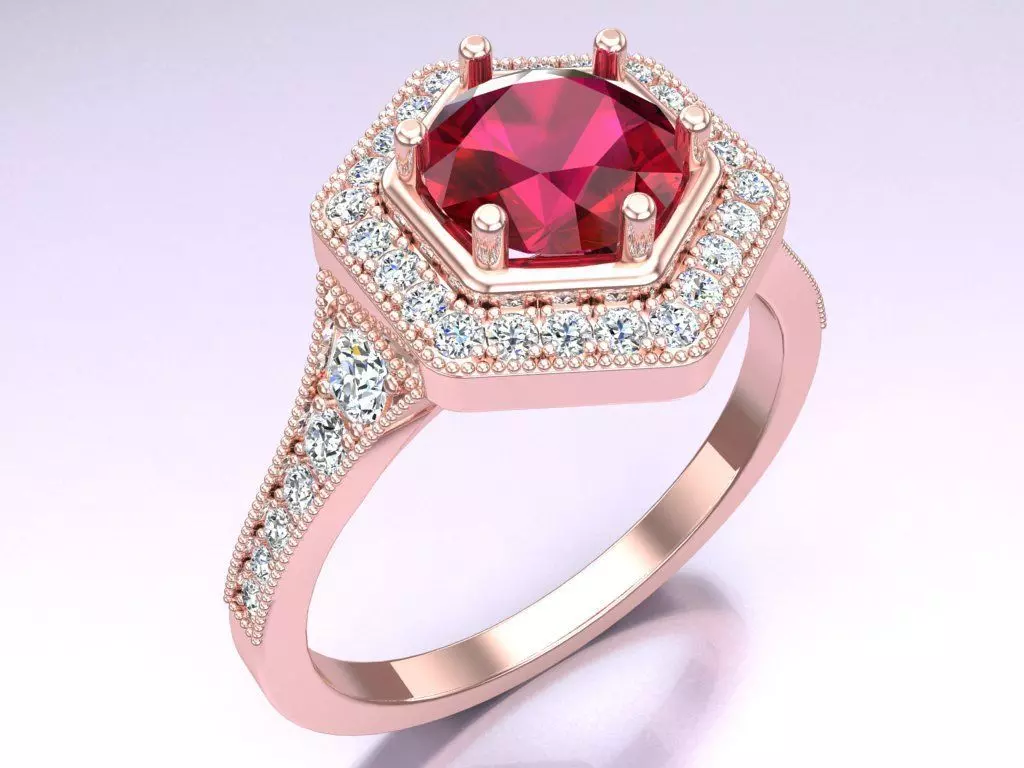 Diamond Ring - Womens Rings - N442024 3D print model_0