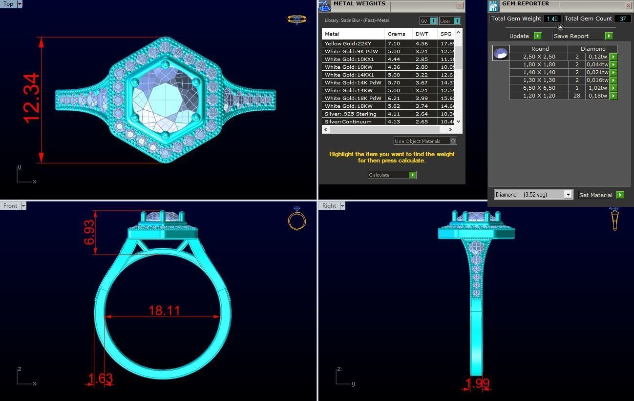 Diamond Ring - Womens Rings - N442024 3D print model_7