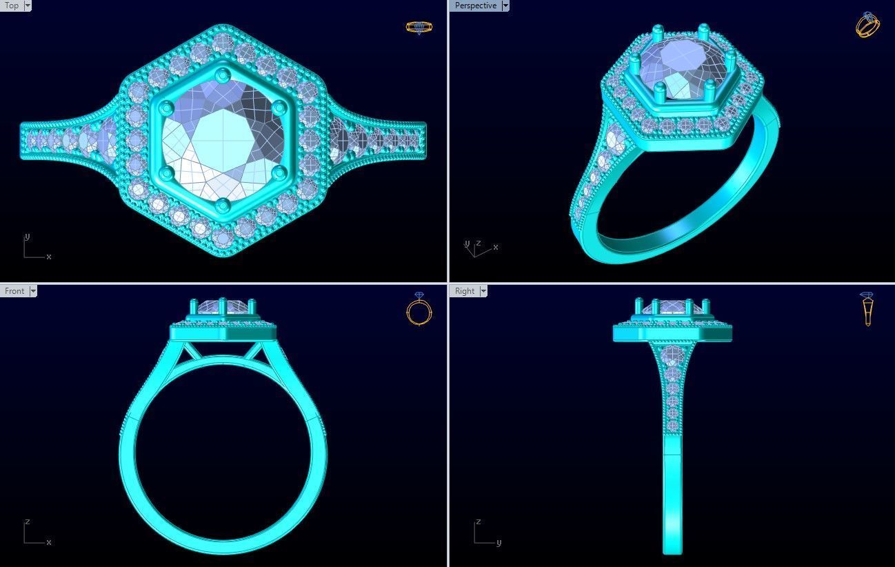 Diamond Ring - Womens Rings - N442024 3D print model_10