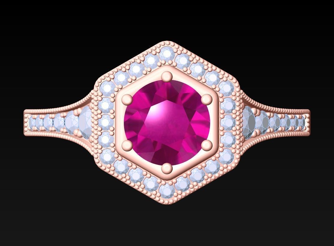 Diamond Ring - Womens Rings - N442024 3D print model_4