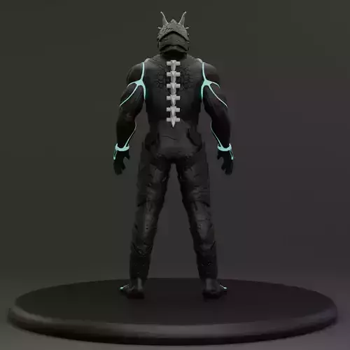 Kaiju Kafka with human head 