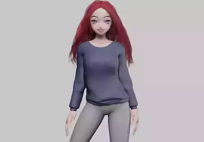 Cartoon cute girl V32995 