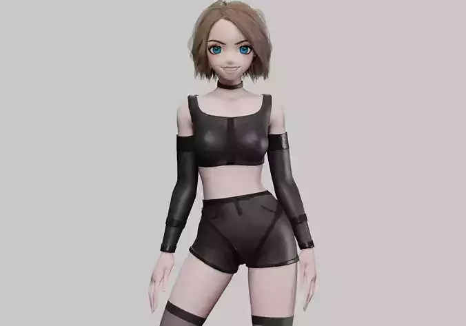 Cartoon anime girl V32993 