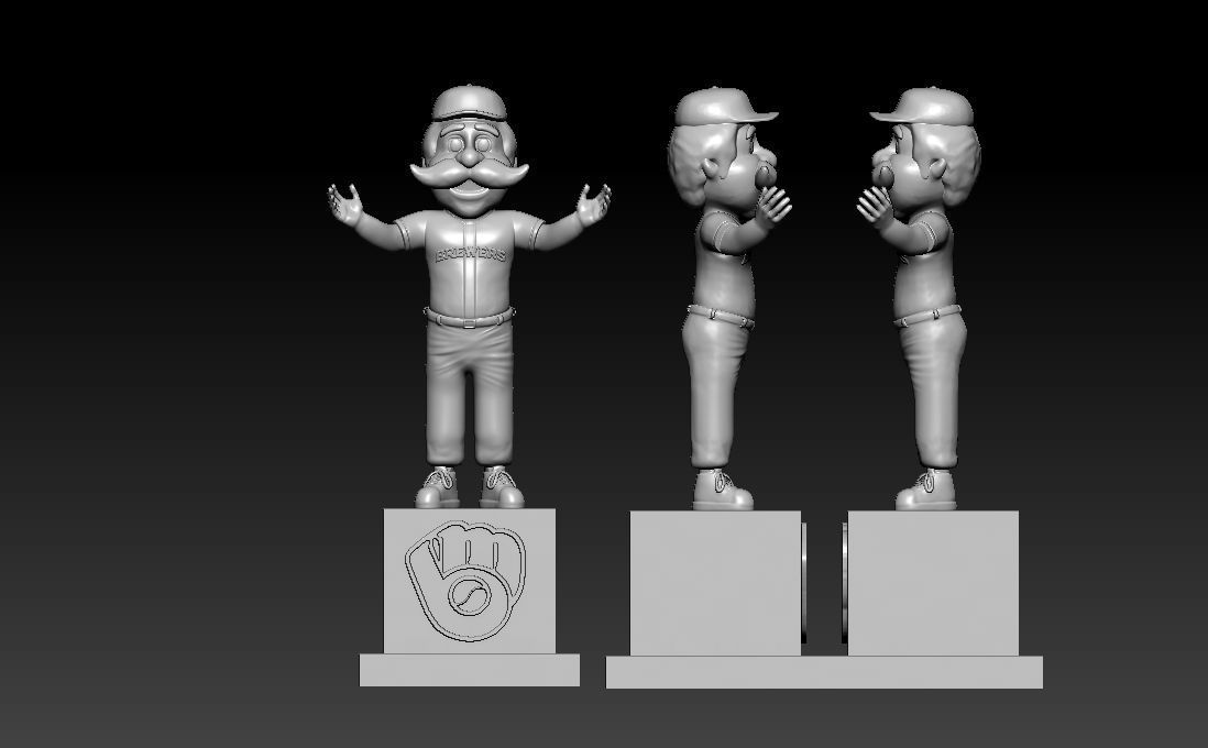 MLB - Milwaukee Brewers mascot statue - 3d Print 3D print model_4