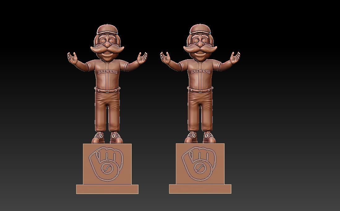 MLB - Milwaukee Brewers mascot statue - 3d Print 3D print model_1