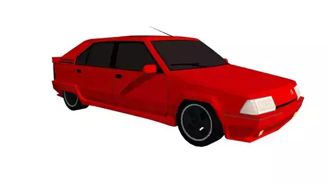 CITROEN BX 19  GTI 16 SOUPAPES 1993 Low-poly 3D model