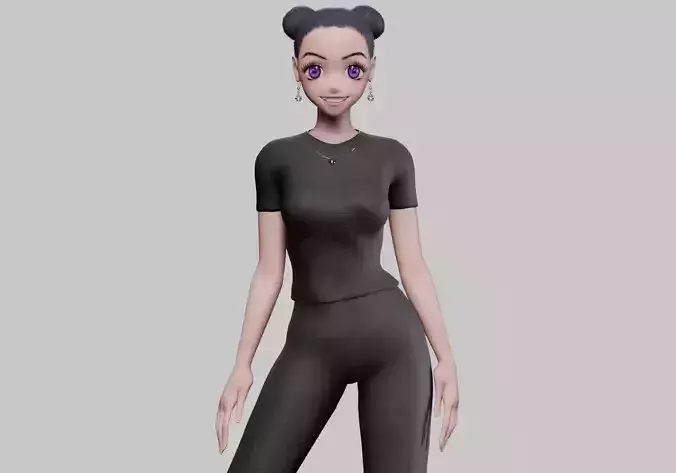 anime cool girl V23014 