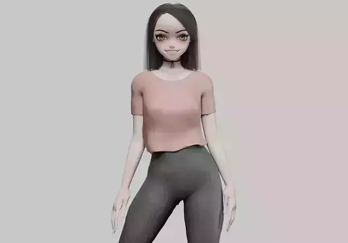 teen anime girl V27379 