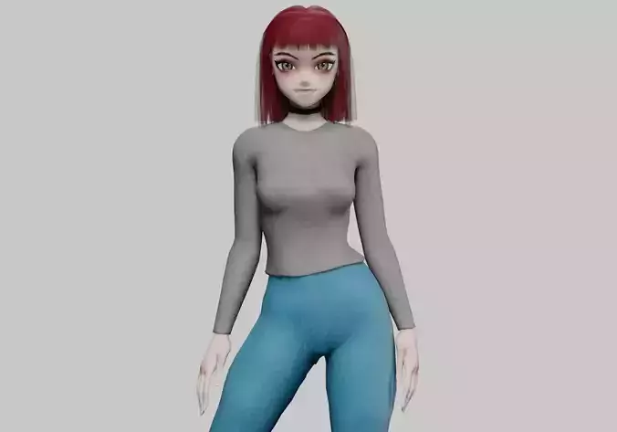 stylized cute girl V27987 