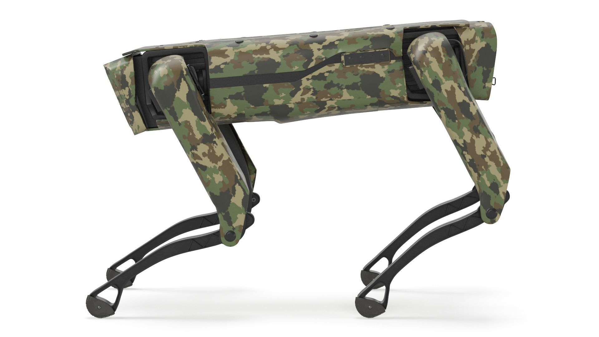 Modern Robot Dog Army Color 3D model_5